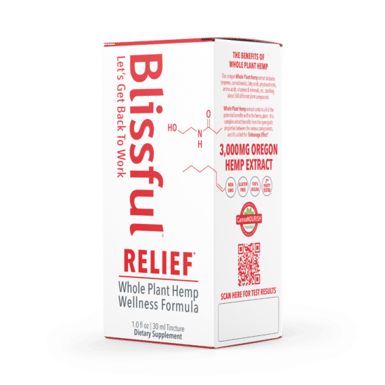 Blissful Plant RELIEF* Hemp Oil Tincture Box