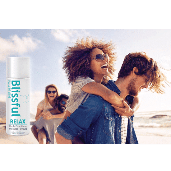 RELAX* Hemp Oil Tincture with Couples on Beach