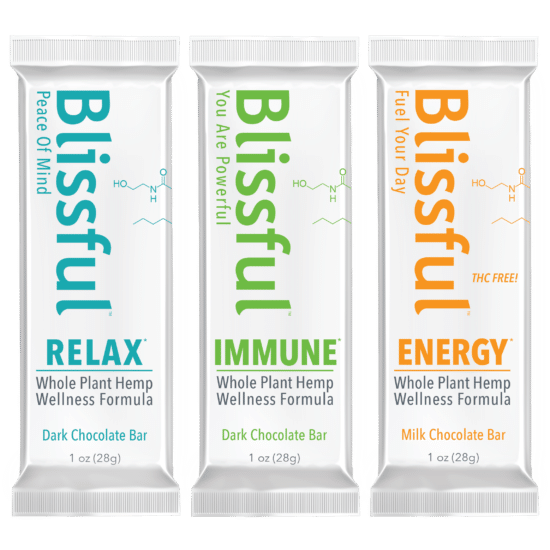 Blissful Plant Functional Hemp Chocolate Bars