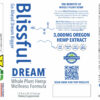 Blissful Plant DREAM* Hemp Oil Tincture Box Label