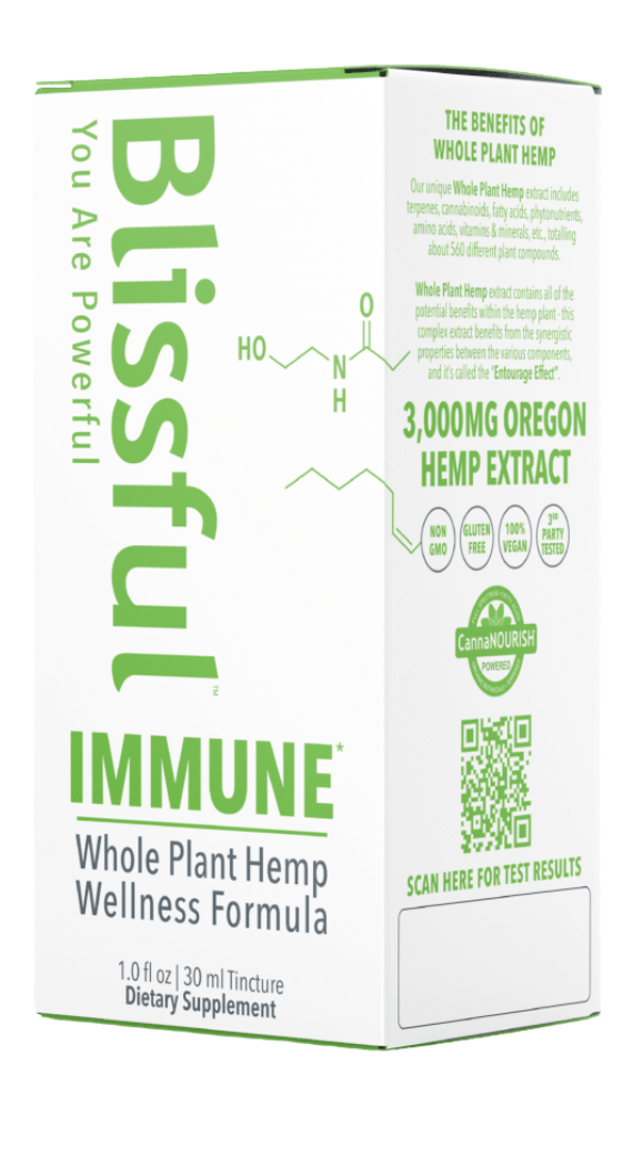 Blissful Plant IMMUNE* Hemp Oil Tincture Box